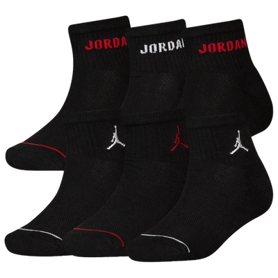 Shop Jordan Boys  Legend Ankle 6-pack Socks In Black/black
