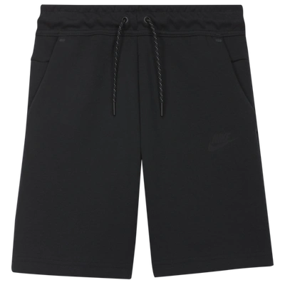 Shop Nike Boys  Nsw Tech Fleece Shorts In Black/black