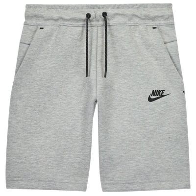 Shop Nike Boys  Nsw Tech Fleece Shorts In Gray/gray/black