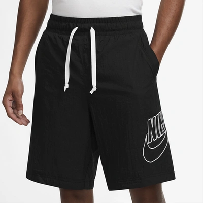 Shop Nike Mens  Woven Alumni Shorts In Black