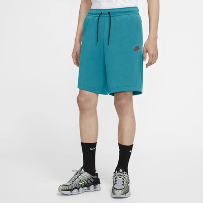 Shop Nike Mens  Tech Fleece Shorts In Teal/orange