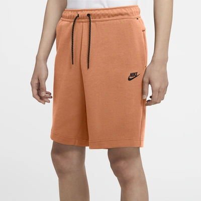 Shop Nike Mens  Tech Fleece Shorts In Orange/black
