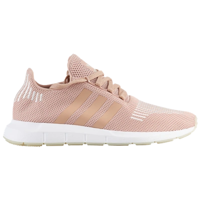 Shop Adidas Originals Womens  Swift Run In Ash Pearl/off White/white