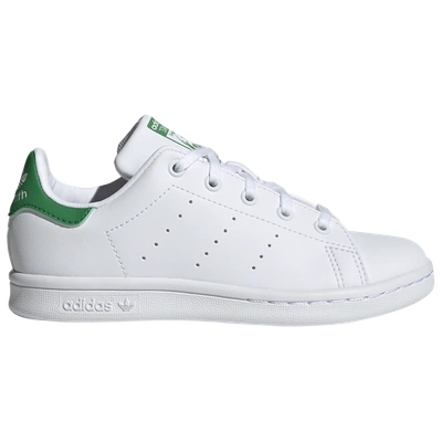 Shop Adidas Originals Boys  Stan Smith In White/white/green
