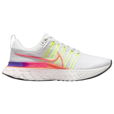 Shop Nike Womens  React Infinity Run Flyknit 2 Se In Platinum/bright Mango/hyper Pink