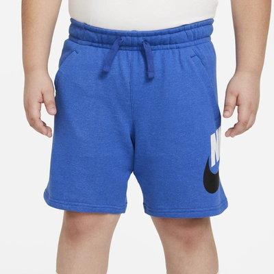 Shop Nike Boys  Nsw Club Shorts In Blue/gray