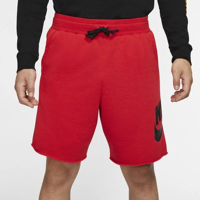 Shop Nike Mens  Alumni Shorts In University Red/black