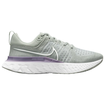 Shop Nike Womens  React Infinity Run Flyknit 2 In Light Silver/white/infinite Lilac