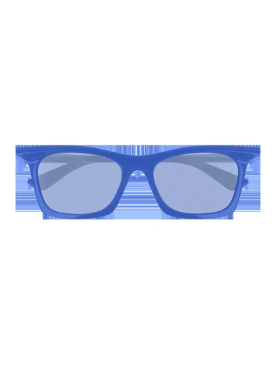 Shop Balenciaga Eyewear Rim Rectangle Sunglasses In Blue
