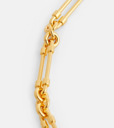 Shop Saint Laurent T-bar Link-chain Necklace In Gold