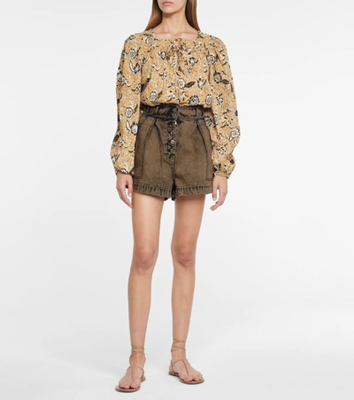 Shop Ulla Johnson Ares Cotton Shorts In Multicoloured