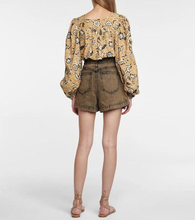 Shop Ulla Johnson Ares Cotton Shorts In Multicoloured