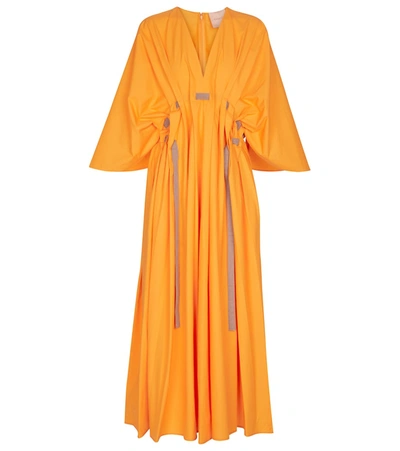 Shop Roksanda Naomina Cotton Poplin Dress In Yellow