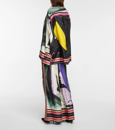 Shop Roksanda Abstract-printed Silk Blouse In Multicoloured