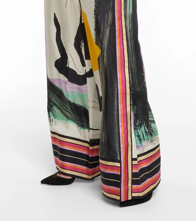 Shop Roksanda Callata Printed Silk Pants In Multicoloured
