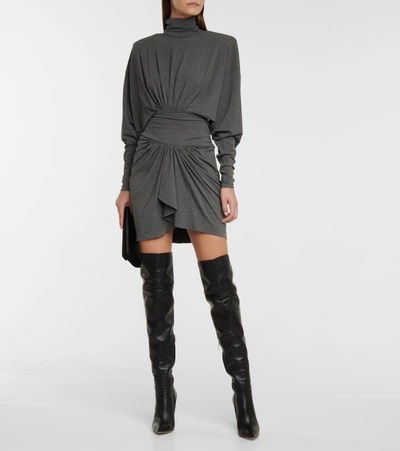 Shop Gianvito Rossi Bea Cuissard Leather Over-knee Boots In Black