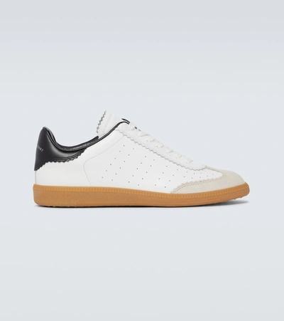Shop Isabel Marant Bryce Vintage Leather Sneakers In White