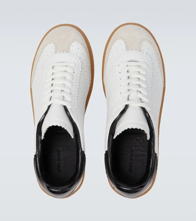 Shop Isabel Marant Bryce Vintage Leather Sneakers In White