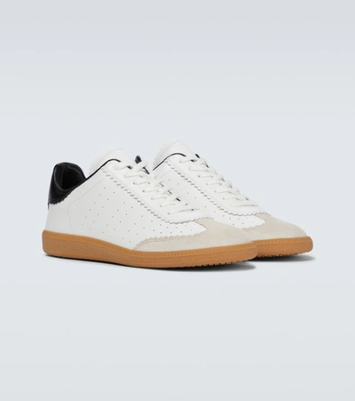 Shop Isabel Marant Bryce Vintage Leather Sneakers In White