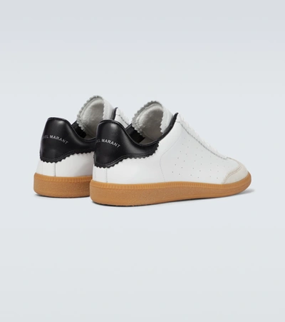 Shop Isabel Marant Bryce Vintage Leather Sneakers In White