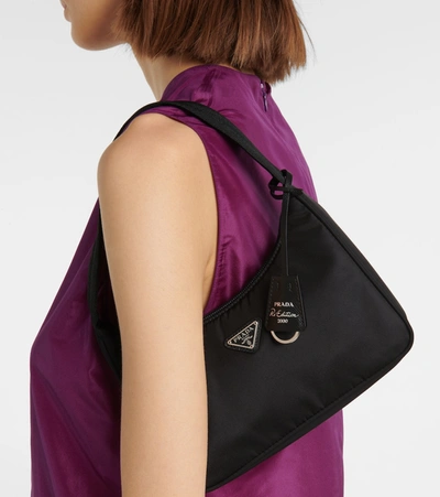 Prada Re-edition 2000 Re-nylon Shoulder Bag In Black