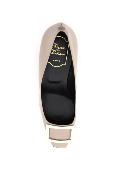 Roger Vivier Belle Vivier 70 Trompette Pumps In Beige