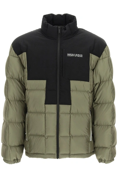 Marcelo Burlon County Of Milan Marcelo Burlon Cross Two-tone Down Jacket In Mixed Colours