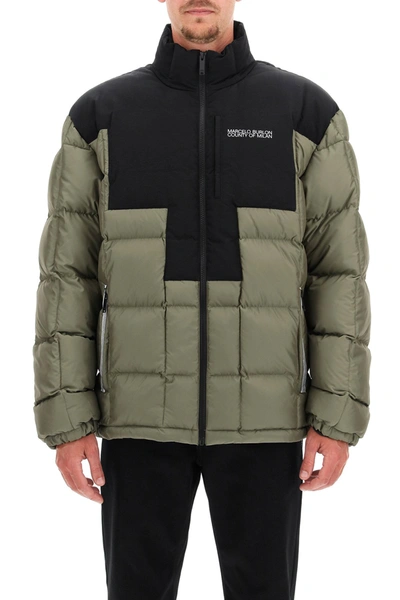 Marcelo Burlon County Of Milan Marcelo Burlon Cross Two-tone Down Jacket In Mixed Colours
