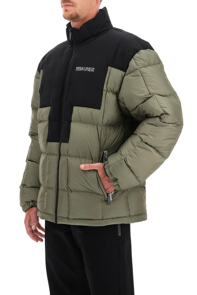 Marcelo Burlon County Of Milan Marcelo Burlon Cross Two-tone Down Jacket In Mixed Colours