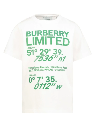 Shop Burberry Kids T-shirt Brush Coord For Boys In White