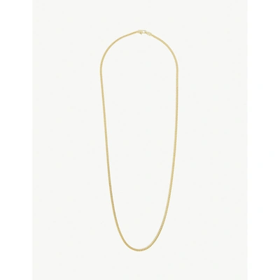 Shop Tom Wood Mens Gold Curb-chain 9ct Gold-plated Sterling-silver Necklace