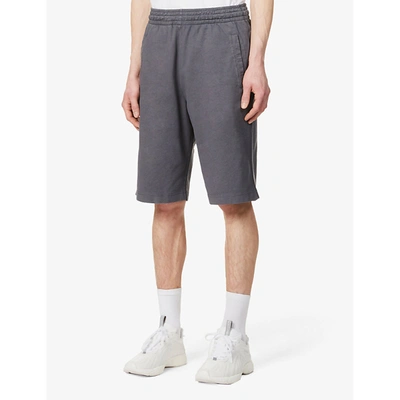 Shop Acne Studios Frenemi Relaxed-fit Cotton-jersey Shorts In Slate Grey