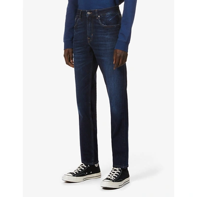 Shop 7 For All Mankind Slimmy Taper Mid-rise Slim-fit Stretch-denim Jeans In Orion