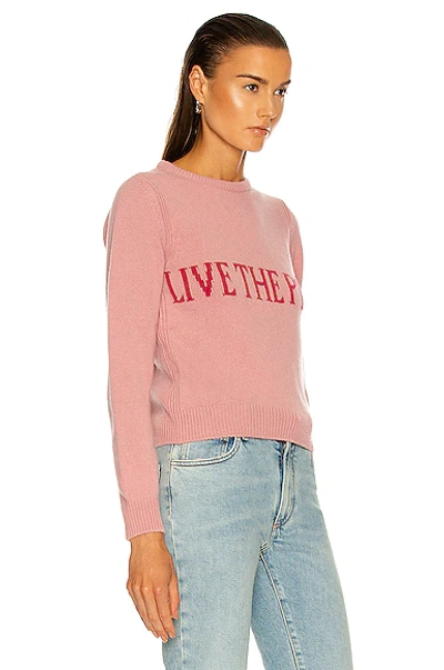 Shop Alberta Ferretti Live The Pink Sweater In Fantasy Print Violet