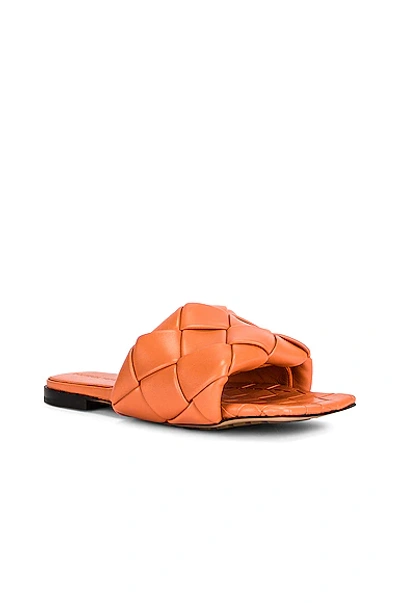 Bottega Veneta Lido Slip On Sandals In Papaya