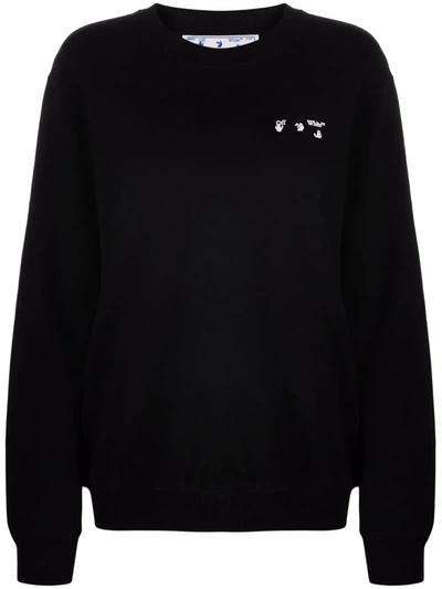 Shop Off-white Hands Off Logo Sweatshirt In Black
