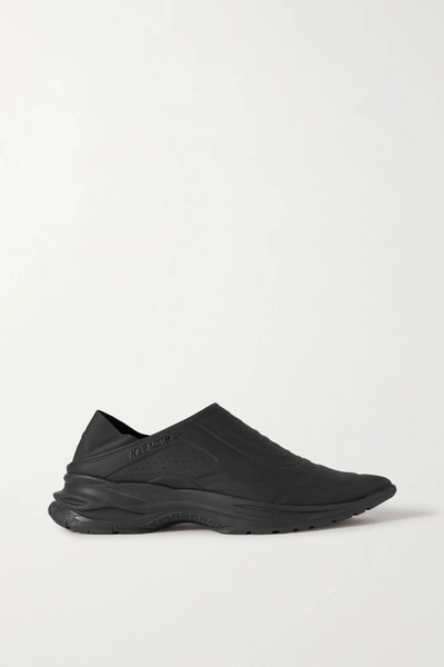 Shop Az Factory Collapsible-heel Neoprene And Mesh Slip-on Sneakers In Black