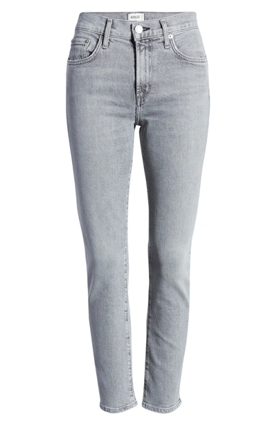 Agolde Toni High Waist Ankle Straight Leg Jeans In Mirror Grey