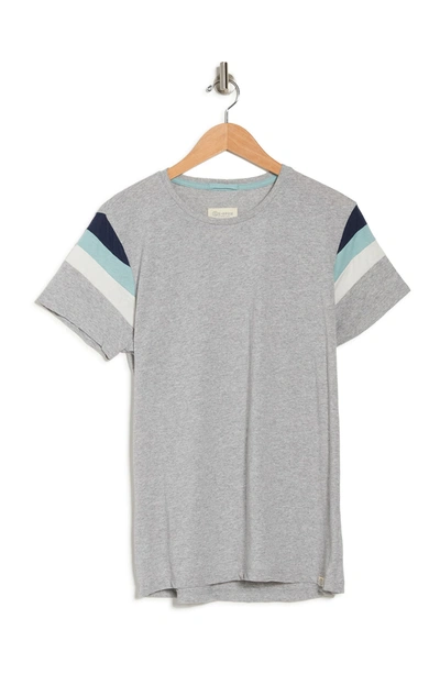 Shop Marine Layer Re-spun Banks Colorblock Sleeve T-shirt In Heather Grey
