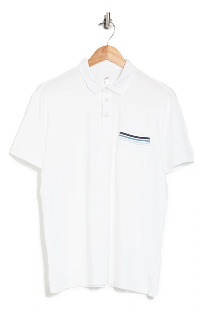 Shop Marine Layer Stripe Pocket Polo In White