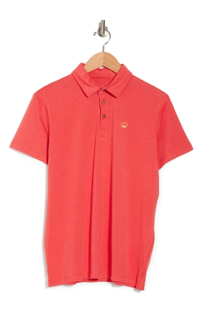 Shop Marine Layer Air Knit Polo Shirt In Red