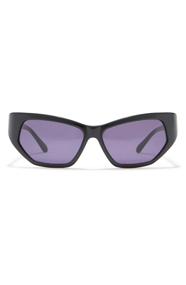 Karen Walker 58mm Wrap Sunglasses In Black /smoke Mono At Nordstrom Rack In  Black / Smoke Mono | ModeSens