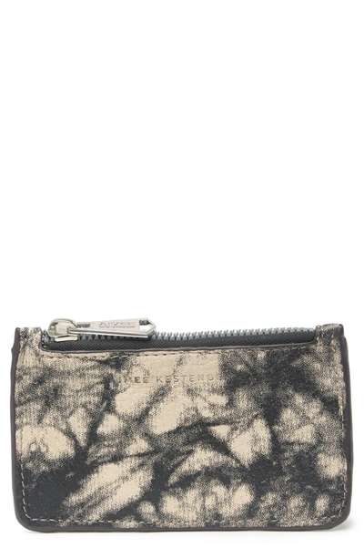 Shop Aimee Kestenberg Melbourne Leather Wallet In Vanilla Black Tie Dy