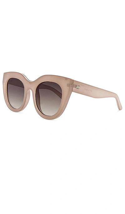 Le Specs Air Heart Sunglasses In Oatmeal