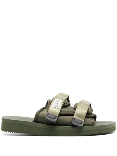 Shop Suicoke Touch Strap-fastening Sandals In Green