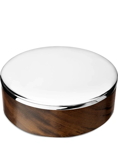 Christofle Uni Large Silver-plated Round Storage Box In Silver