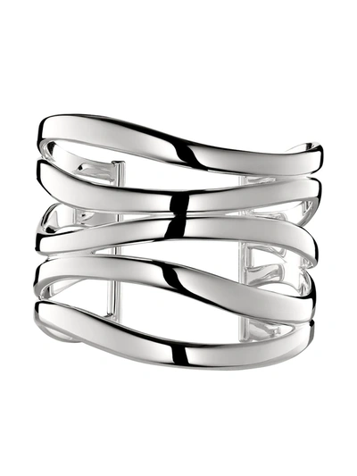 Shop Christofle Rivage Sterling Silver Cuff Bracelet