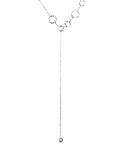 Shop Christofle Idole De  Sterling Silver Five-ring Lariat Necklace