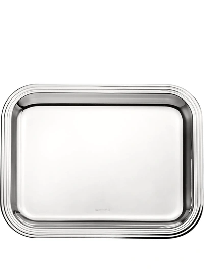 Christofle Albi 26cm X 20cm Silver-plated Rectangular Tray In Silver
