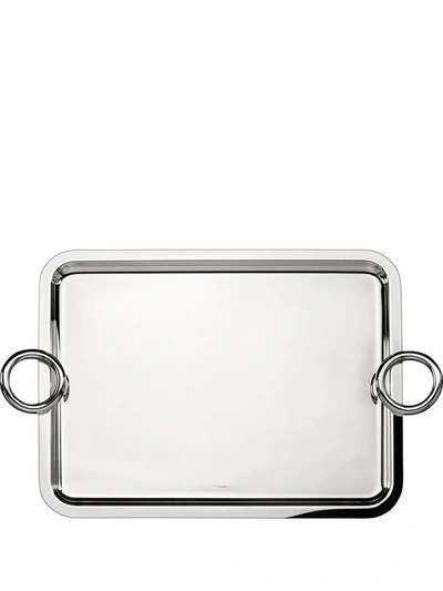 Shop Christofle Vertigo 43cm X 31cm Silver-plated Rectangular Tray